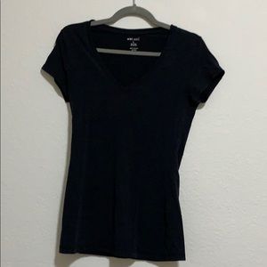 Basic black V-neck